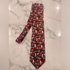 The Silk Connection 100% silk golf theme tie
